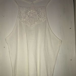 White classic tank with laced front